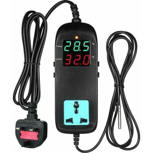 New Temperature Controller -40 to 120 Degrees Celsius Aquarium Thermostat Intelligent Socket UK Plug Cooling Heating Regulator