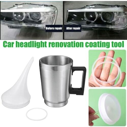Car Headlight Renovation Atomizing Cup Set Evaporation Heating Cup Lid Tool Refurbished Atomizing Cup Restoration Of Headlights