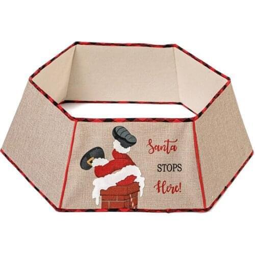 Xmas Tree Cover Christmas New Year Home Decoration Durable 26cm Indoor Decorations Heavy Duty For Holiday Old Man Chimney