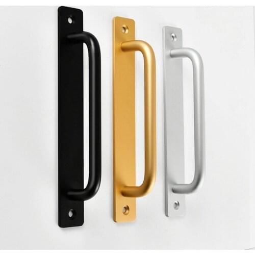 Modern Minimalist Punch-Free Aluminum Alloy Handle Door Knob Furniture Cabinet Handle for Drawers Bedroom Kitchen Decor