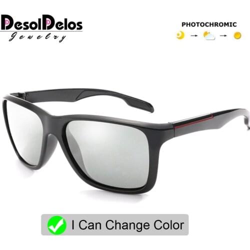 Men Photochromic Sunglasses New Polarized Sunglasses Women UV400 Rimless Anti-glare Sun Glasses Gafes de sol D137