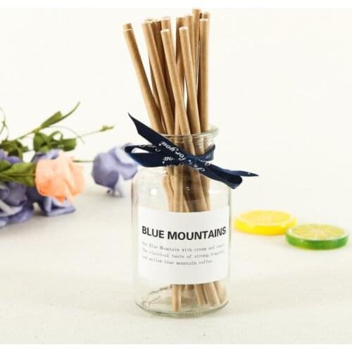 10000pcs Solid Plain Brown Kraft Paper Straws Bulk-Biodegradable Rustic Party Drinking Restaurant Coffee Smoothies Soda SN205