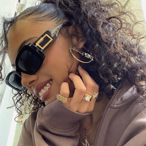 Unique Men Small Square Sunglasses Women Brand Design Sun Glasses Ladies Shades Trend Steampunk Sun Glasses For Female UV400 New