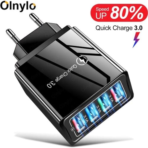 USB Charger Quick Charge 3.0 For Phone Adapter for iPone 12pro 7 Huawei Mate 30 Tablet Portable Wall Mobile Charger Fast Charger