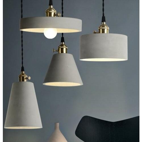 Northern Europe vintage industrial pendant lamp originality cement lamp Dining room loft with suspended lamps geometric lamp