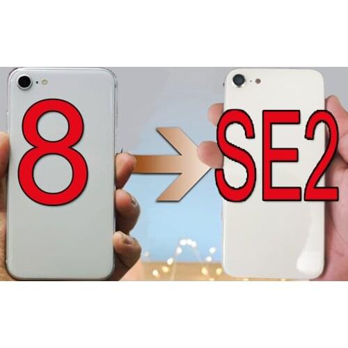 High quality for iPhone 8 like SE2 Style Back Housing cover Battery glass Rear Door Chassis Frame for iPhone 8 to SE 2020