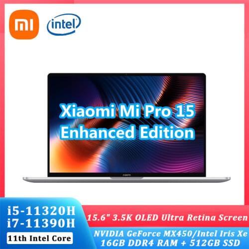 Xiaomi Laptop New 2021 Pro 15 Enhanced Edition Intel i7-11390H/i5-11320H 16GB RAM 512G SSD 3.5K OLED 15.6Inch Notebook 100%sRGB