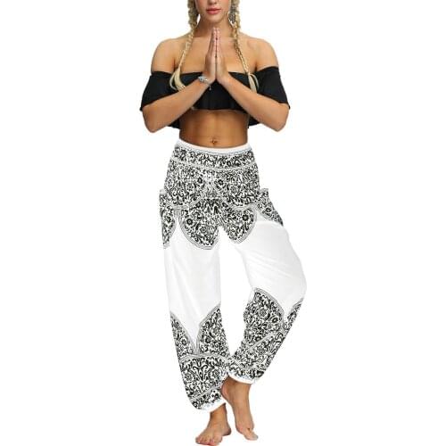 Womens Harem Pants,Loose Yoga Trousers Casual Beach Boho Vintage Hippie Bohemian Pilate Pants