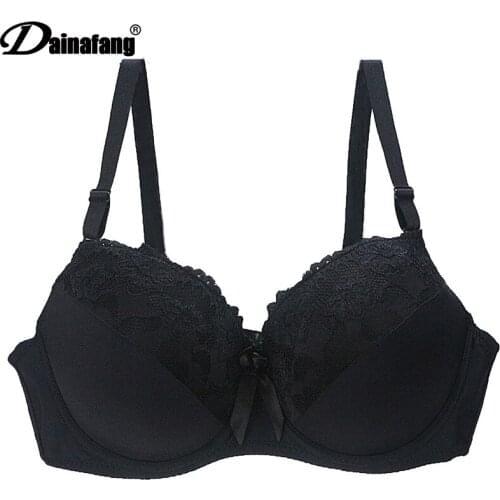 Womens Underwear 34 36 38 40 42 44 BCDE Cup Bras Black Red Blue Sexy Lace Bra For Ladies Large Size Lingerie