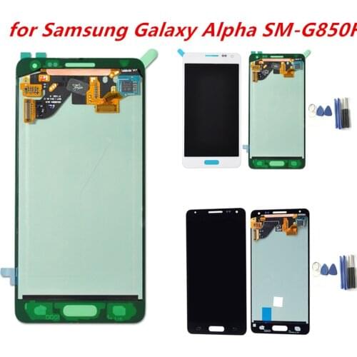 Super AMOLED LCDs For Samsung Galaxy Alpha Note 4 mini G850 G850F G850M LCD Display Touch Screen Digitizer Assembly Replacement