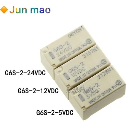 1Pcs OMRON G6S-2 DC5V/12V/24V PCB Mount 2-pole 8Pin Mini Signal Switch Relay