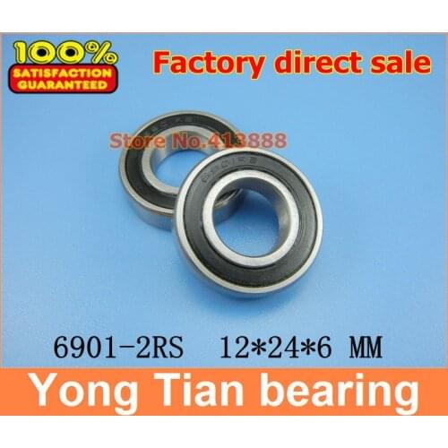 1pcs) The Rubber sealing cover Thin wall deep groove ball bearings 6901-2RS 12*24*6 mm