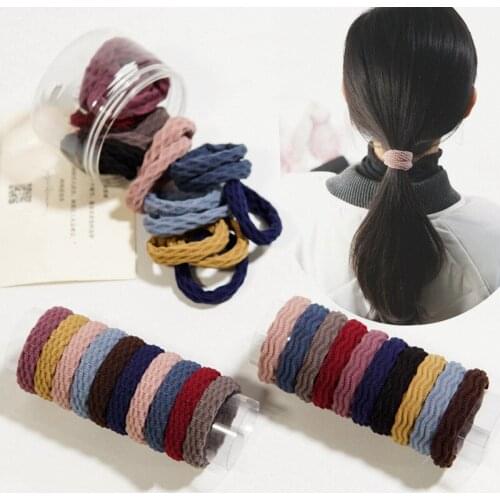 20pcs/lot Milimalist Women Elastic Hair Bands for Lady Girls Hair Ties Ponytail Holder Simple Elastic Rope Hair Accessories
