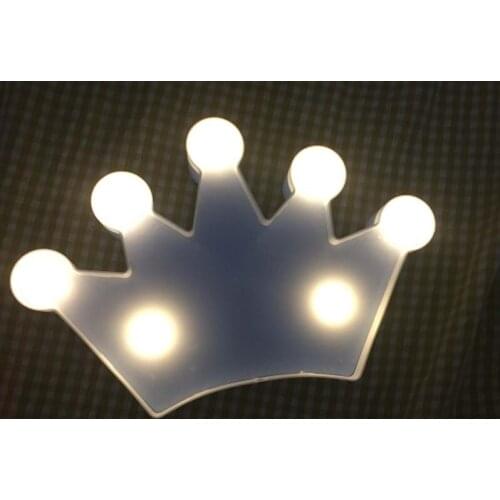 3D Crown Led Night Light Bedside Lamp Table Lamp At Home In The Night LEDs Warm White Wedding Decoration Of The Holiday Fairy Cr