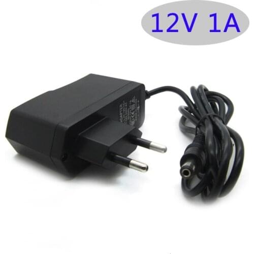 Power Adapter switching power supply DC 12V 1A 12W Plastic case AU/EU/UK/US Plug LED driver wall-mounted with plug