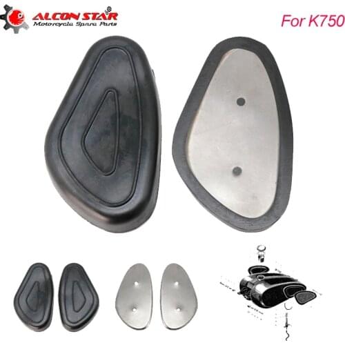 Alconstar Black Slim Motorcycle Rubber Decal Stickers Vintage Fule Tank Knee Pad Side for BMW Ural M71 M72 for CJ-K750 K750