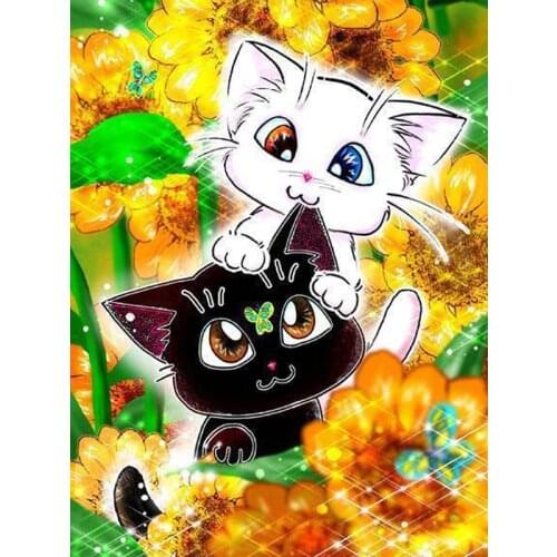 Love.Thanks Animal Diamant Painting Cat 5D Diamond Painting Full Drill Cross Stitch Kits EmbroideryDiamond Paiting Full Drill