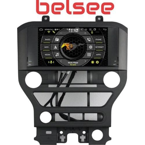 Belsee DSP 4G+64GB Screen Auto Android 9.0 Car Stereo Radio GPS Navigation Multimedia Head Unit Ford Mustang 2015 2016 2017 2018