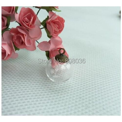 Free ship!!! good 30sets/lot 16mm*4mm(opening) glass globe bubble & 6mm bronze cap with ring set DIY Glass bottle vial pendant