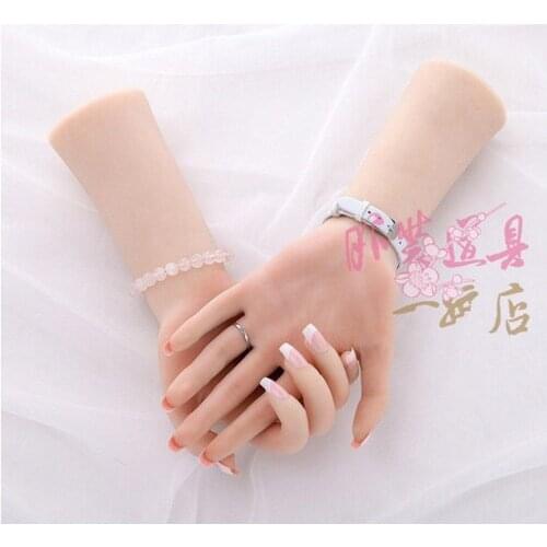 Free shipping! Luxury High Quality Realistic Human Silicone Hand Manikin Hands Model Female Hand Mannequin