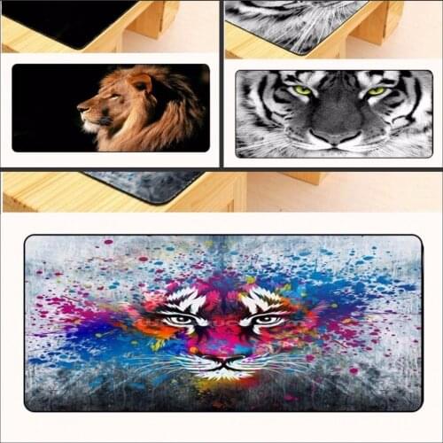 XGZ Large Mouse Pad Animal Tiger Pattern 900 * 400mm Gaming Mouse Pad Computer Youth Desk Mat