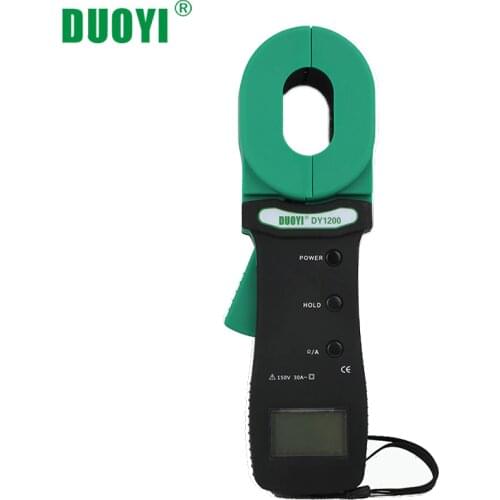 DUOYI DY1200 Resistance Test Meter Industrial Leakage Current Testing Digital Clamp Grounding Resistance Tester