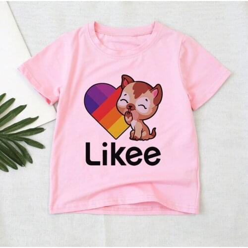 Childrens Fashion Tops Rainbow Likee Dog Animal Printed Kids Clothes Boys Girls Cartoon Short Sleeve T-shirt Summer Tshirts
