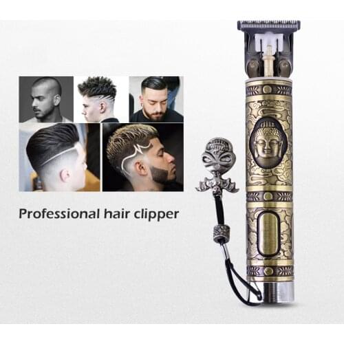 Electric Hair Clipper Professional T Hair Trimmer Barber Haircut Sculpture Cutter USB Rechargeable Men Beard Shaver Tool Barber