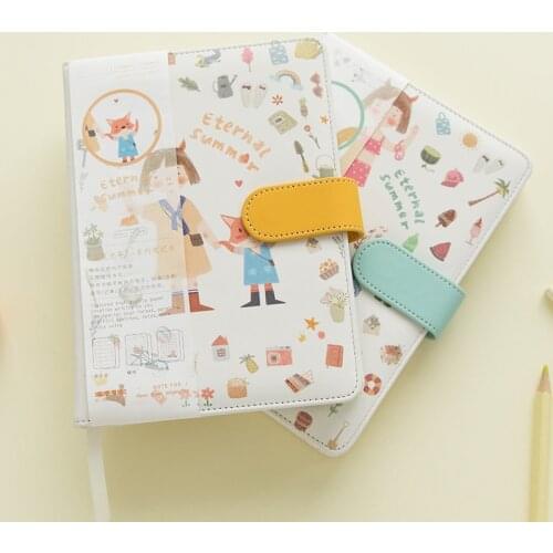 2022 Happy life undated diary book portable agenda monthly daily planner 112 sheets colorful cartoon notebook