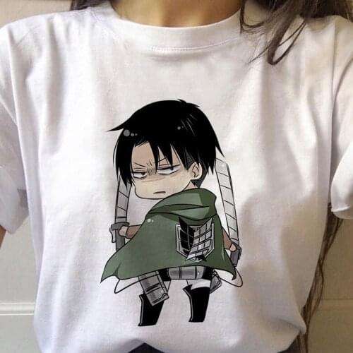 Attack On Titan Japanese Anime Levi Eye Women T Shirt Summer Kawaii Cartoon Shingeki No Kyojin Graphic Tees Unisex Tshirt Female