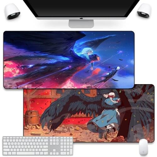 40*90CM AnimeHowls Moving Castle Mouse Pad Comtuper DeskMat LargeMousepad Carpet Gaming Accessoroes Laptop Gamer Keyboard Mat