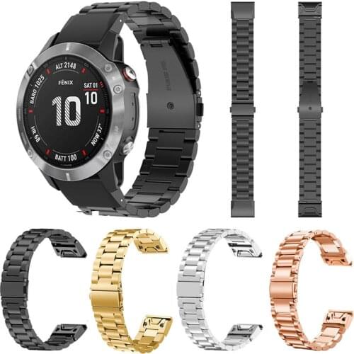 Metal Quick Release Easy Fit Watch Strap for Garmin Fenix 6X/5X Plus Band 26mm Bracelet for Garmin Fenix 6X Pro/5X/3/3HR Straps