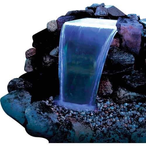 Stainless steel water curtain wall waterfall outlet fish pond flowing water landscape landscaping flowing water wall sink