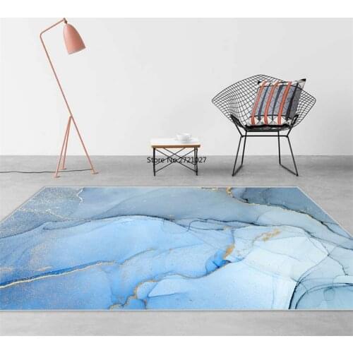 Sky Blue Wash Painting Abstract Carpet Nordic Carpet Bedroom Simple Modern Floor Mat