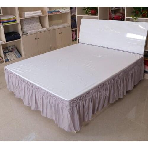 Home Bedding Bed Skirt Elastic Bedsheet Bed Skirt Bed Cover without Surface Couvre Lit Hotel Bed Cover Bed Protector