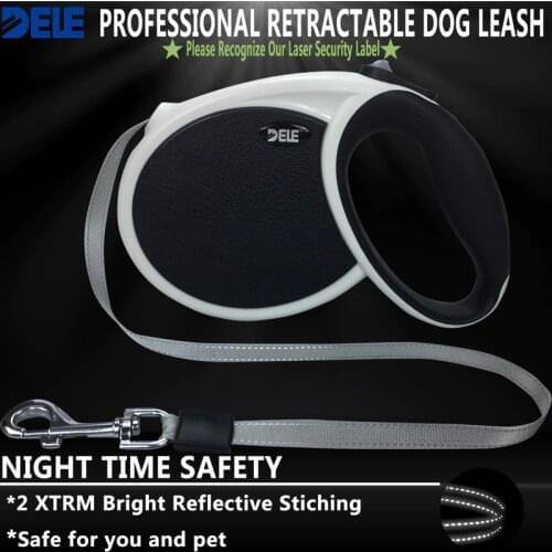 High Quality Dogs Leash Automatic Retractable Pet Leash For Big Dogs Universal Remote Control With Super Flat Belt 5M 7M White