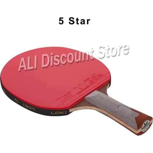 LOKI Professional Table Tennis Racket Carbon Blade with Rubber Ping Pong Bat Advanced Ping Pong Rackets for Fast Attack Arc