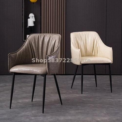 Northern Europe Light Luxury Dining Chair Study Back Stool Modern Simple Iron Art Chair Makeup Chair Italian Household Leisure