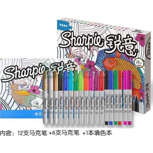 Sharpie Paint Marker Oil Marker Set ,Color Animation Marker Pen,Oily Sketching Markers for Metal Art Brushes Marker Glitter