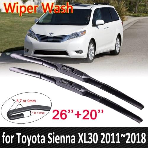For Toyota Sienna XL30 2011~2018 Windscreen Windshield Wipers Car Wiper Blade Car Accessories 2012 2013 2014 2015 2016 2017