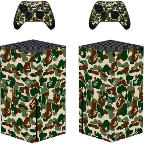 Camouflage Style Xbox Series X Skin Sticker for Console & 2 Controllers Decal Vinyl Protective Skins Style 1
