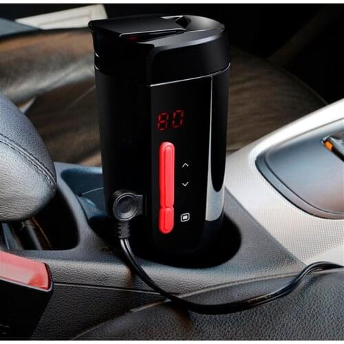 Intelligent Car Heating Cup Adjustable Temperature Digital Display Car Boiling Electric Kettle water Heating Thermos cup