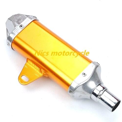 Gold Exhaust Pipe Muffler BBR XR50 CRF50 XR 125CC Section Style Small mini off-road motorcycle bike mud pit car Dirt PIT Bike