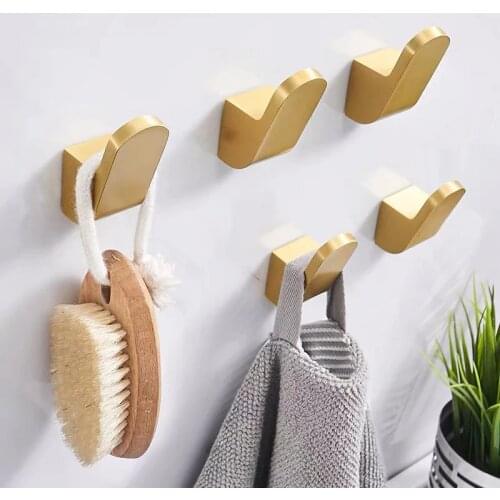 Copper Clothes Hanger Wall Mounted Coat Hook Gold Black Decorative Key Holder Hat Scarf Handbag Storage Hanger Bathroom Rack