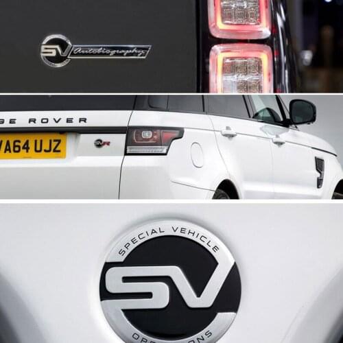 1Pcs 3D Metal SVR Car Side Fender Rear Trunk Emblem Badge Sticker Decals for Universal Cars Moto Bike Decorative Accessories