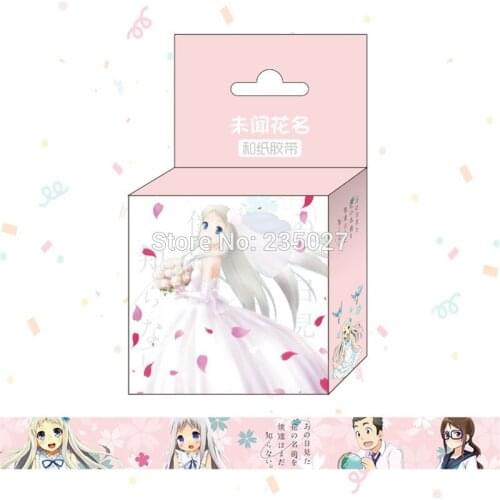 10 boxes/lot The Flower We Saw That Day Washi Tapes Anohana Honma Meiko masking tape Anime paper stickers gifts