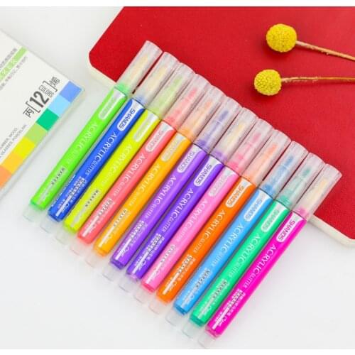 10PCS/Set Drawing Painting Highlighter Glitter Marker Pens For Kids Adults Drawing Marker Pen Art Supplies маркеры Caneta