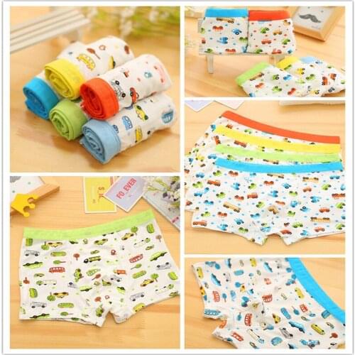 10 pcs/lot Childrens cotton Boxer Brief underwear boys underwear cartoon 2-9year boy ATNM004
