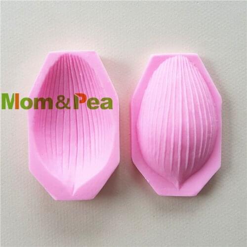 Mom&Pea 1145 Free Shipping Petal Shaped Press Silicone Mold Cake Decoration Fondant Cake 3D Mold Food Grade Pink