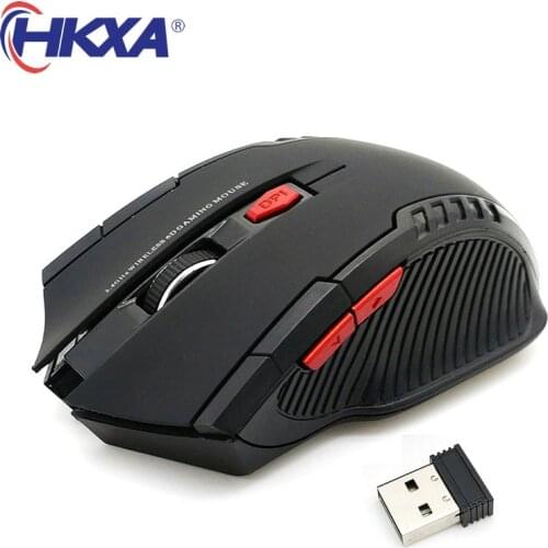 HKXA Wireless Mouse Ergonomic Computer Mouse PC Optical Mause with USB Receiver 6Buttons 2.4Ghz Wireless Mice 1200DPI for Laptop